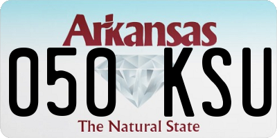AR license plate 050KSU