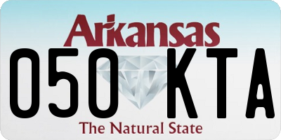 AR license plate 050KTA