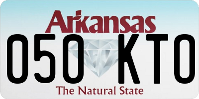 AR license plate 050KTO