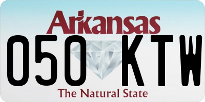AR license plate 050KTW