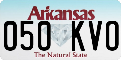 AR license plate 050KVO