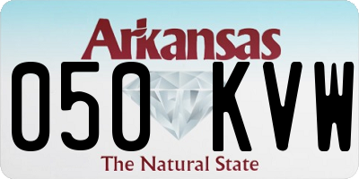 AR license plate 050KVW