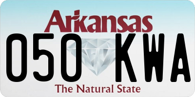 AR license plate 050KWA