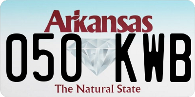 AR license plate 050KWB