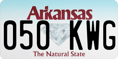 AR license plate 050KWG