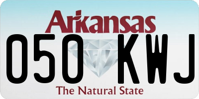 AR license plate 050KWJ