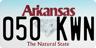 AR license plate 050KWN