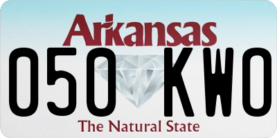 AR license plate 050KWO