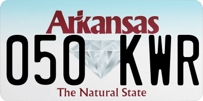 AR license plate 050KWR