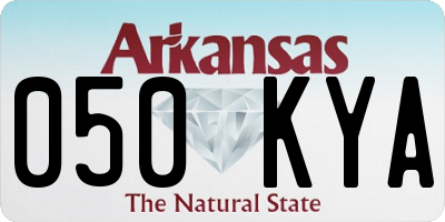 AR license plate 050KYA