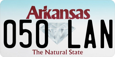 AR license plate 050LAN