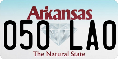 AR license plate 050LAO