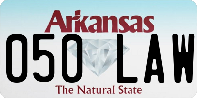 AR license plate 050LAW