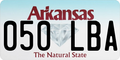 AR license plate 050LBA