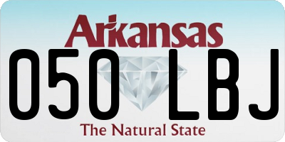 AR license plate 050LBJ