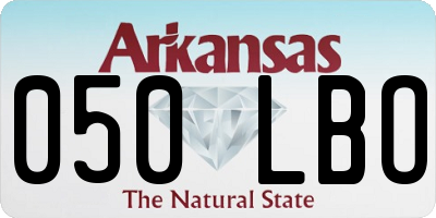 AR license plate 050LBO