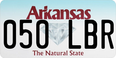 AR license plate 050LBR