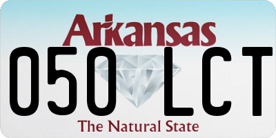 AR license plate 050LCT