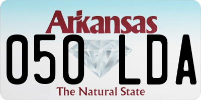 AR license plate 050LDA
