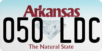 AR license plate 050LDC