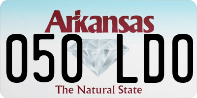 AR license plate 050LDO