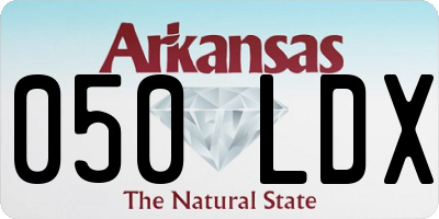 AR license plate 050LDX