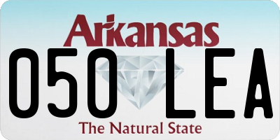 AR license plate 050LEA