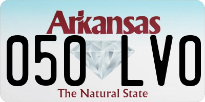 AR license plate 050LVO