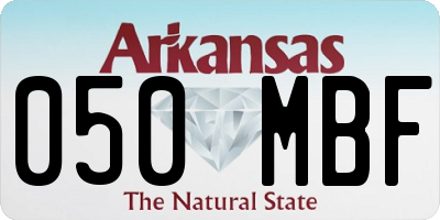 AR license plate 050MBF
