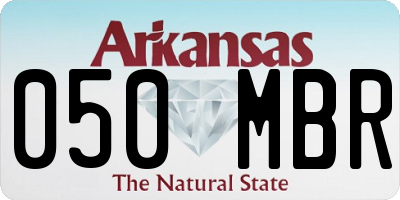 AR license plate 050MBR