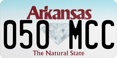 AR license plate 050MCC