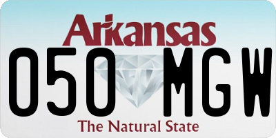 AR license plate 050MGW