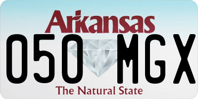 AR license plate 050MGX