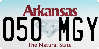 AR license plate 050MGY