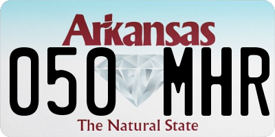 AR license plate 050MHR