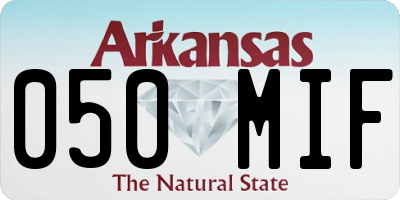 AR license plate 050MIF