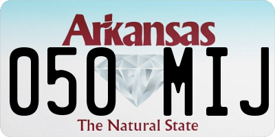 AR license plate 050MIJ