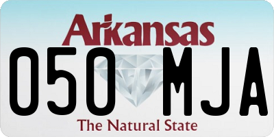 AR license plate 050MJA