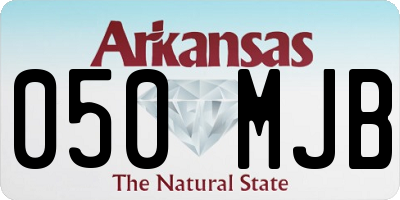 AR license plate 050MJB