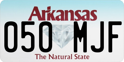 AR license plate 050MJF