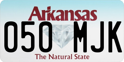 AR license plate 050MJK