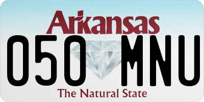 AR license plate 050MNU