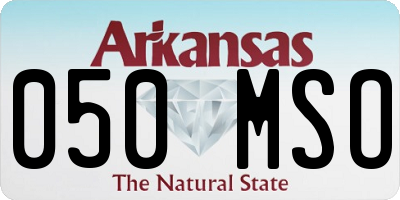 AR license plate 050MSO
