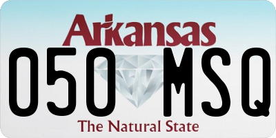 AR license plate 050MSQ
