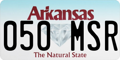 AR license plate 050MSR