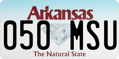 AR license plate 050MSU