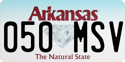 AR license plate 050MSV