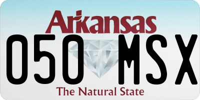 AR license plate 050MSX