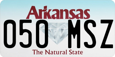 AR license plate 050MSZ