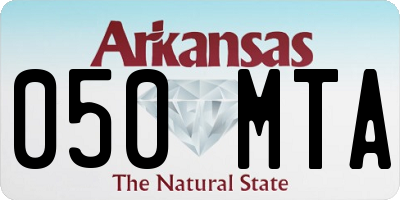 AR license plate 050MTA